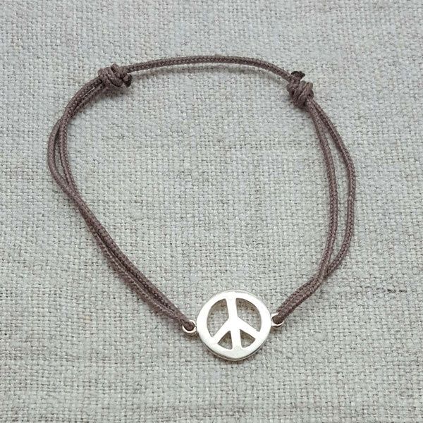 Bracelet Peace and Love Argent ou Plaqué Or