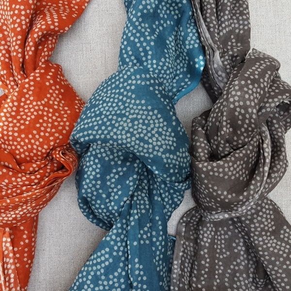 Foulard imprimé pois