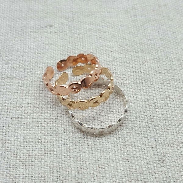 Bague Plaqué Or motif rond