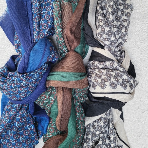 foulards imprimés motifs rond - couleur : col 1