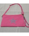Sac ou pochette bandoulière étoile rose