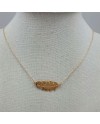 Collier plume plaqué Or horyzontale