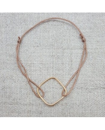 Bracelet carré argent ou plaqué or