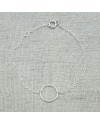 Bracelet un petit anneau Argent sur chaîne fine