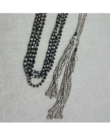 Sautoirs double perles naturelles