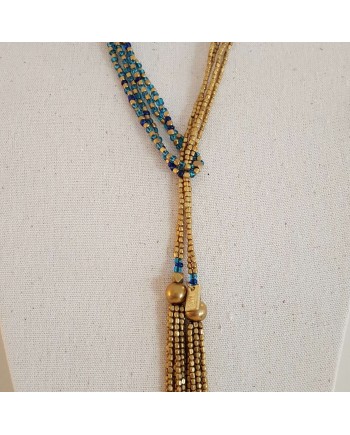 Sautoirs double perles naturelles