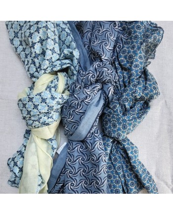 Foulards colorés coton 