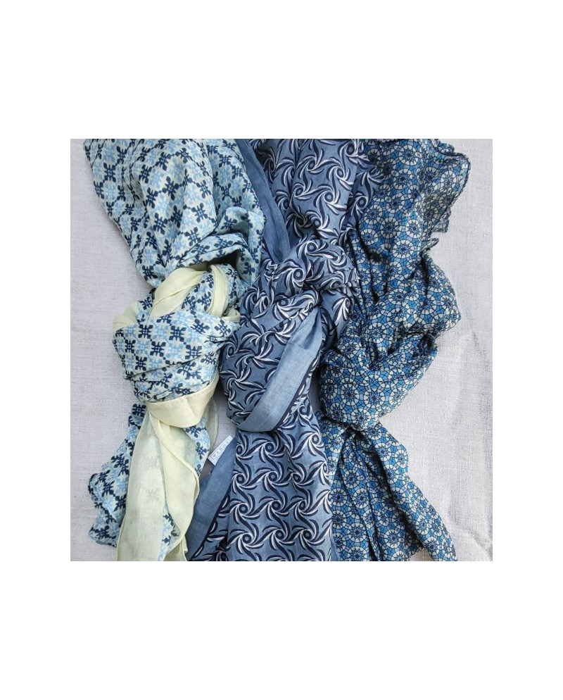 Foulards colorés coton 