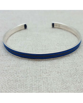 Jonc fil coloré au choix plaqué Or 