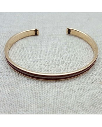 Jonc fil coloré au choix plaqué Or 