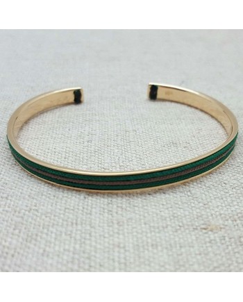 Jonc fil coloré au choix plaqué Or 