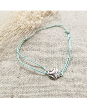 Bracelet cible ange plaqué Or sur lien fin satiné