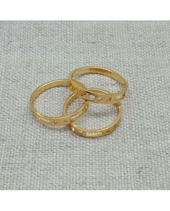 Bague Plaqué Or motif géométrique