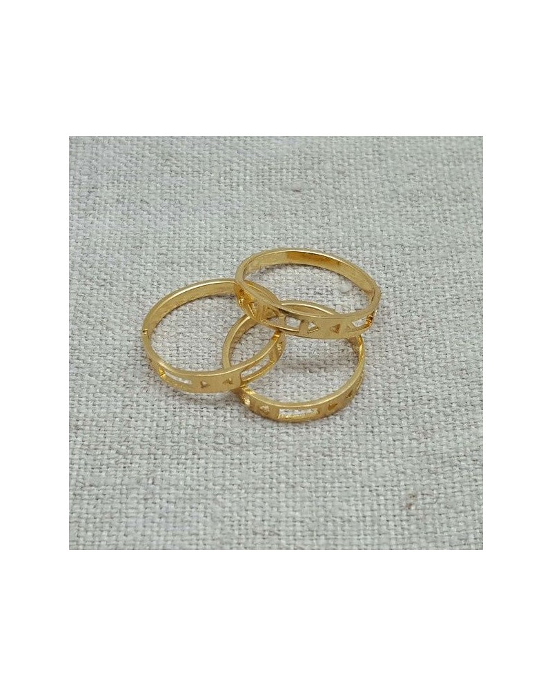 Bague Plaqué Or motif géométrique