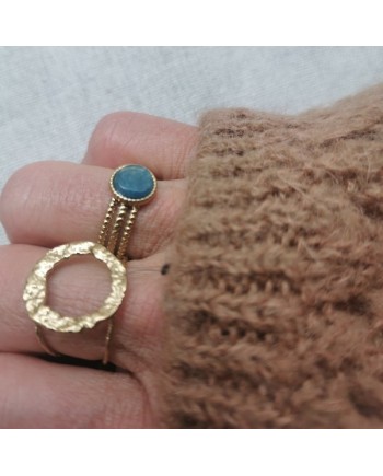 Bague plaqué Or motif dentelle ajustable