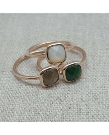 Bagues pierre fine naturelle plaqué Or