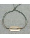 Bracelet motif oval perlé ou martelé