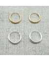 Boucles d'Oreilles anneau Argent ou Plaqué Or