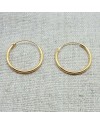 Boucles d'Oreilles anneau Argent ou Plaqué Or
