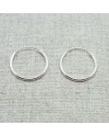 Boucles d'Oreilles anneau Argent ou Plaqué Or