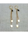 Boucles d'oreilles chaînes pendantes Plaqué  Or