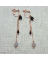 Boucles d'oreilles pendantes Plaqué Or rose