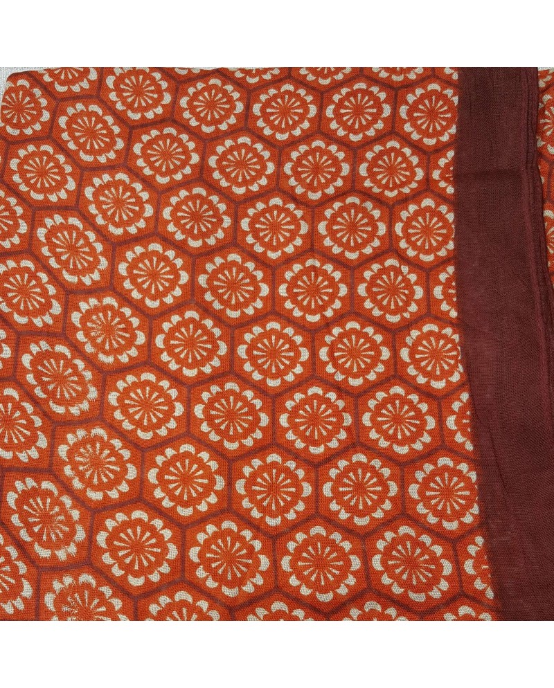 Foulard imprimé bleu ou gris