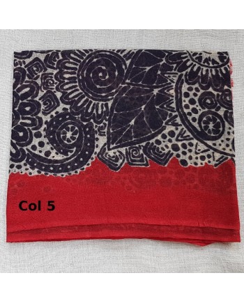 Foulard imprimé laine