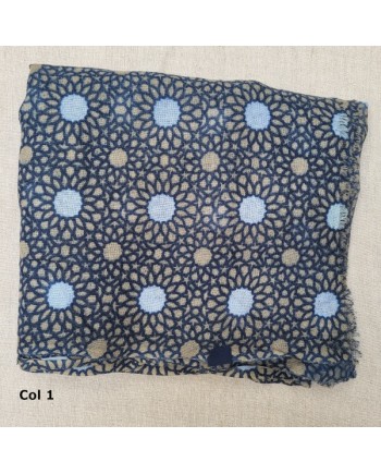 Foulard imprimé laine