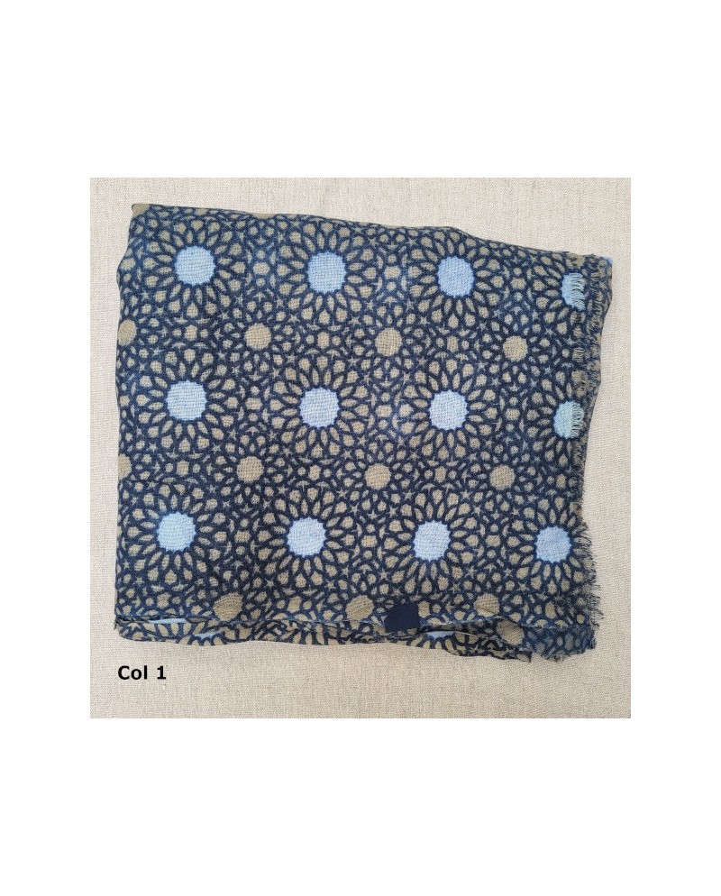 Foulard imprimé laine