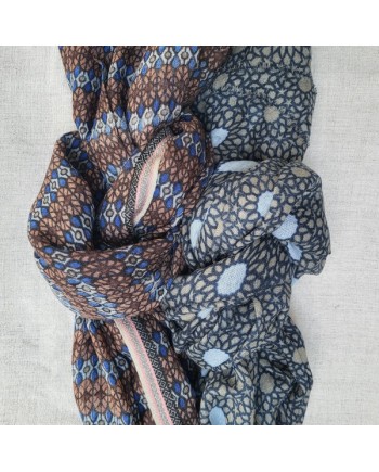 Foulard imprimé laine