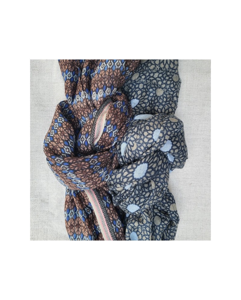 Foulard imprimé laine
