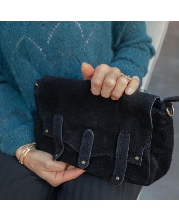 Sac simili cuir pailleté 2 souflets