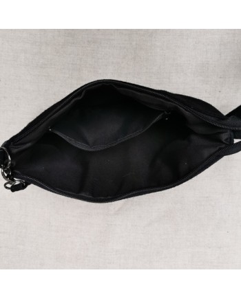 Sac rectangulaire bandoulière croute de cuir