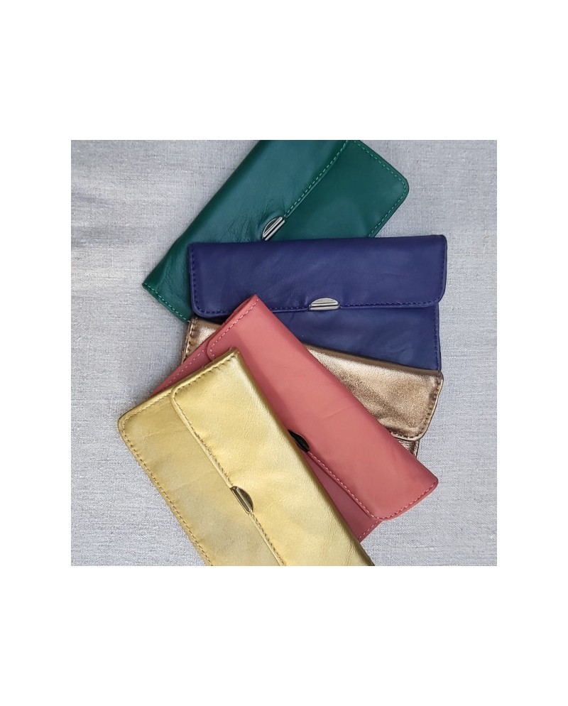 Porte monnaie et carte uni cuir