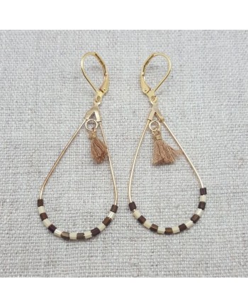 Créoles ovales Argenté ou doré