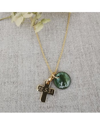 Collier croix argent sur chaîne fine argent