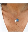 Collier croix argent sur chaîne fine argent