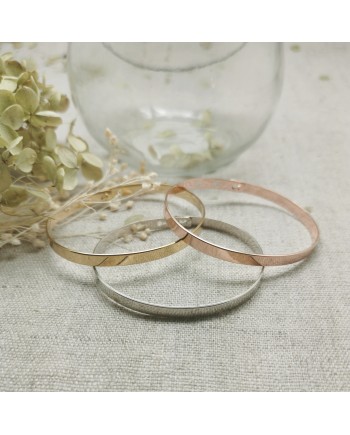 Bracelet jonc Argent ou Plaqué Or