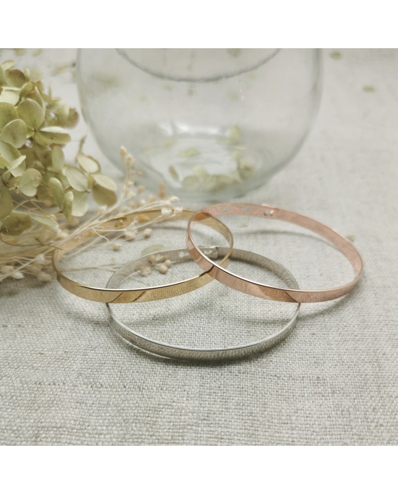 Bracelet jonc Argent ou Plaqué Or