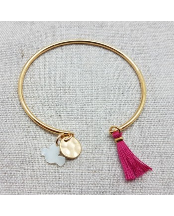 Jonc religieux Argent ou plaqué Or  Pompon