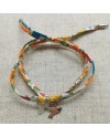 Bracelet religieux double tour liberty nacre et vierge colorée