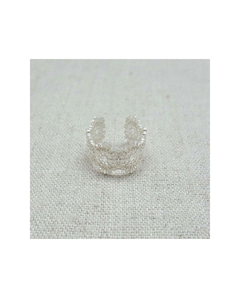 Bague dentelle Argent ou Plaqué Or