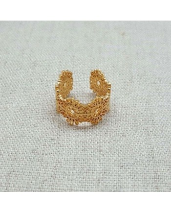 Bague dentelle Argent ou Plaqué Or