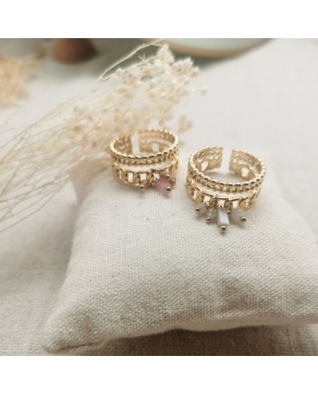 Bague feuille Ginkgo Plaqué Or ou Argent