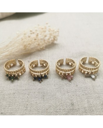 Bague feuille Ginkgo Plaqué Or ou Argent