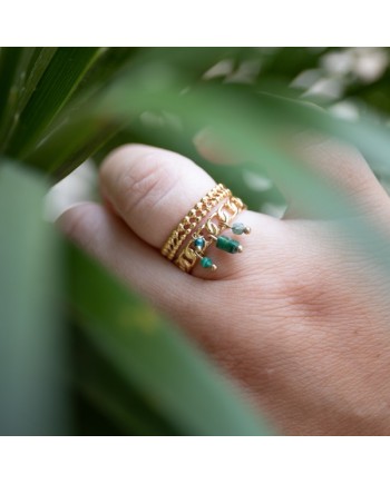 Bague feuille Ginkgo Plaqué Or ou Argent