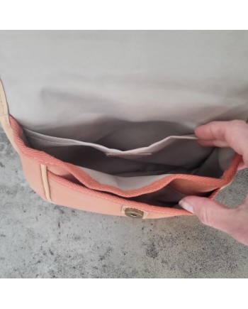 sac bandoulière en lin trois coloris