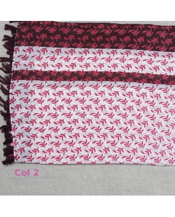 Foulard coton imprimé coloris rose