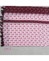 Foulard coton imprimé coloris rose